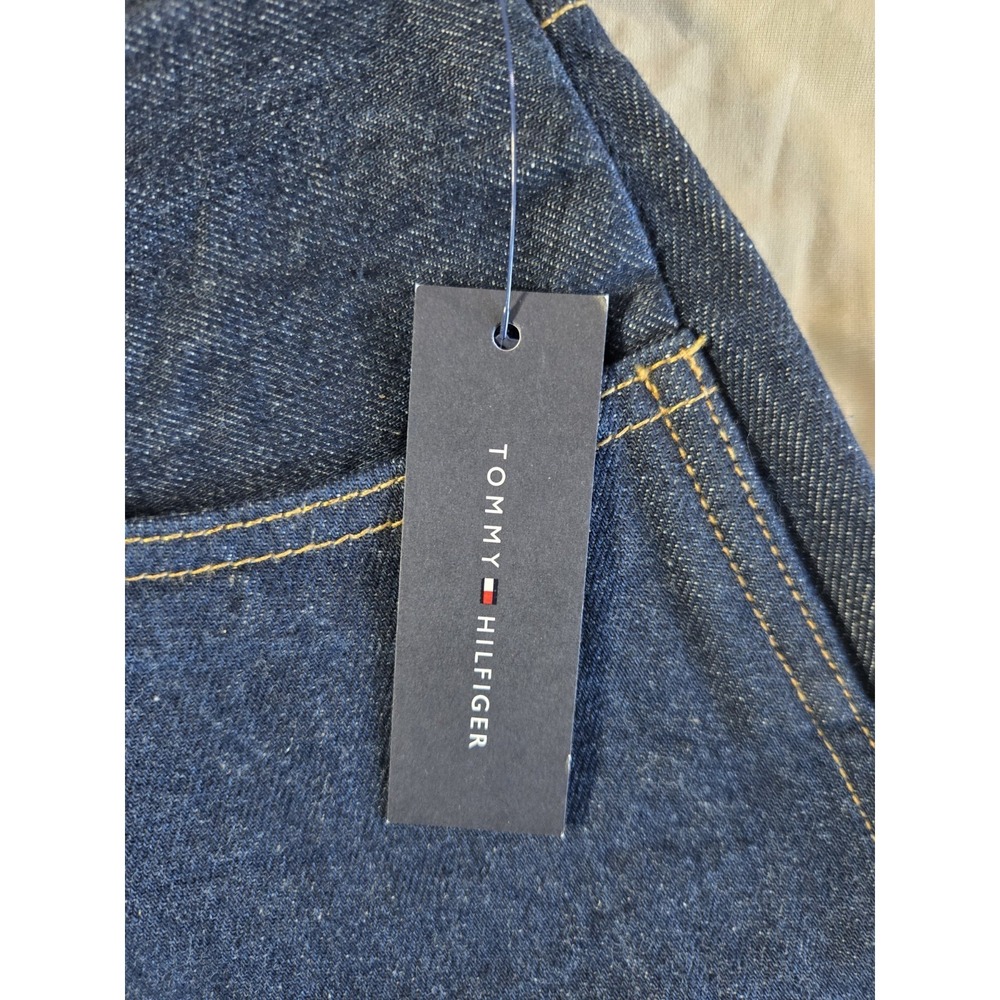 Tommy Hilfiger Womens High Rise‎ Denim Shorts Dark Wash Button Fly NWT 31 - Picture 5 of 10